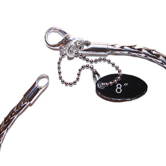 DaVinci Charm Bracelet 8" 7 Beads - Daughter Heart Girl Silver Emerald Green CZ - Picture 3 of 3